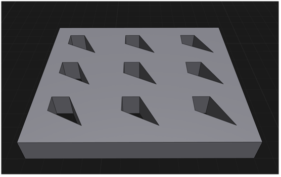 Extruded model of the sketch